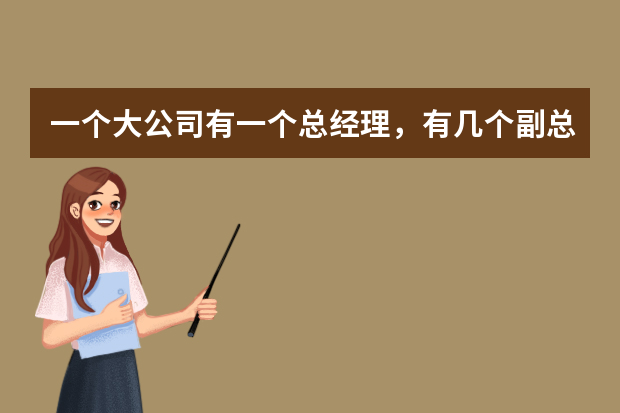 一个大公司有一个总经理，有几个副总呢