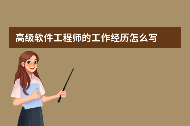 高级软件工程师的工作经历怎么写